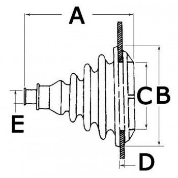 Soffietto passacavo in gomma antisalino Dutral